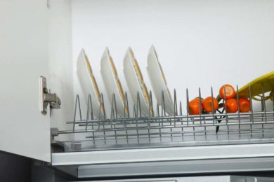 Установка сушилки для посуды