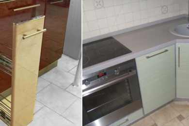 Установка бутылочницы на кухне